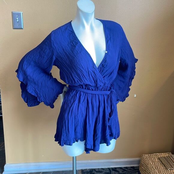 VICI Silvianna Plaid Waist Tie Romper Size Medium - Picture 4 of 16